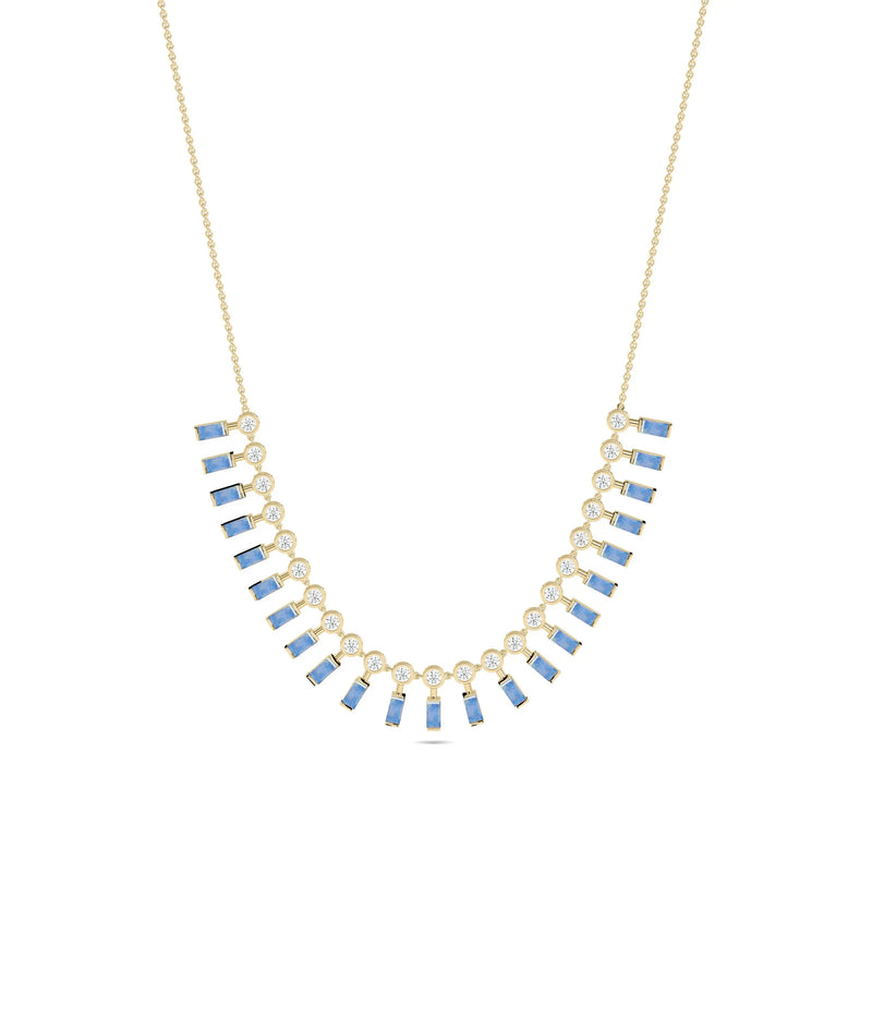 Birthstone and Diamond Layered Necklace - 79e | Everyday 14K Gold Jewelry