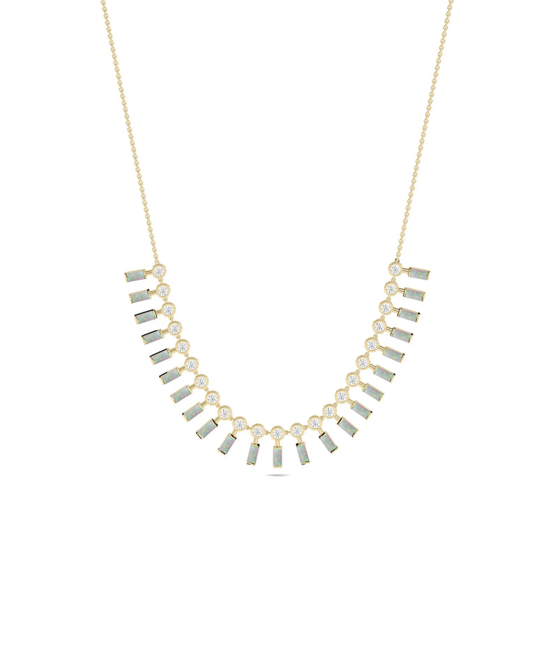 Birthstone and Diamond Layered Necklace - 79e | Everyday 14K Gold Jewelry