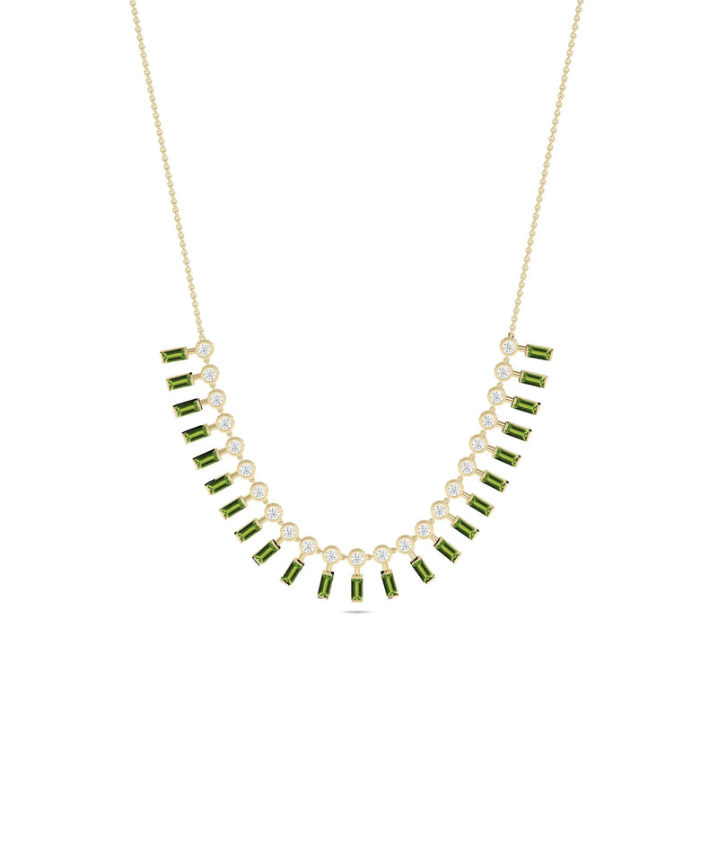 Birthstone and Diamond Layered Necklace - 79e | Everyday 14K Gold Jewelry