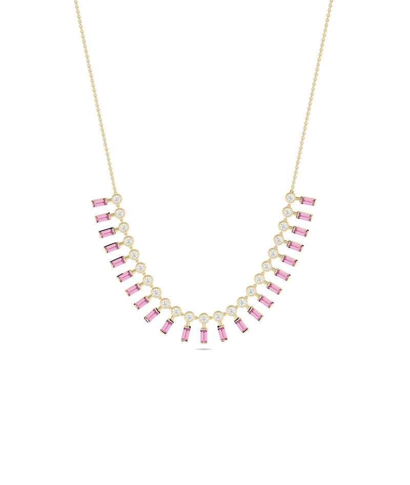 Birthstone and Diamond Layered Necklace - 79e | Everyday 14K Gold Jewelry