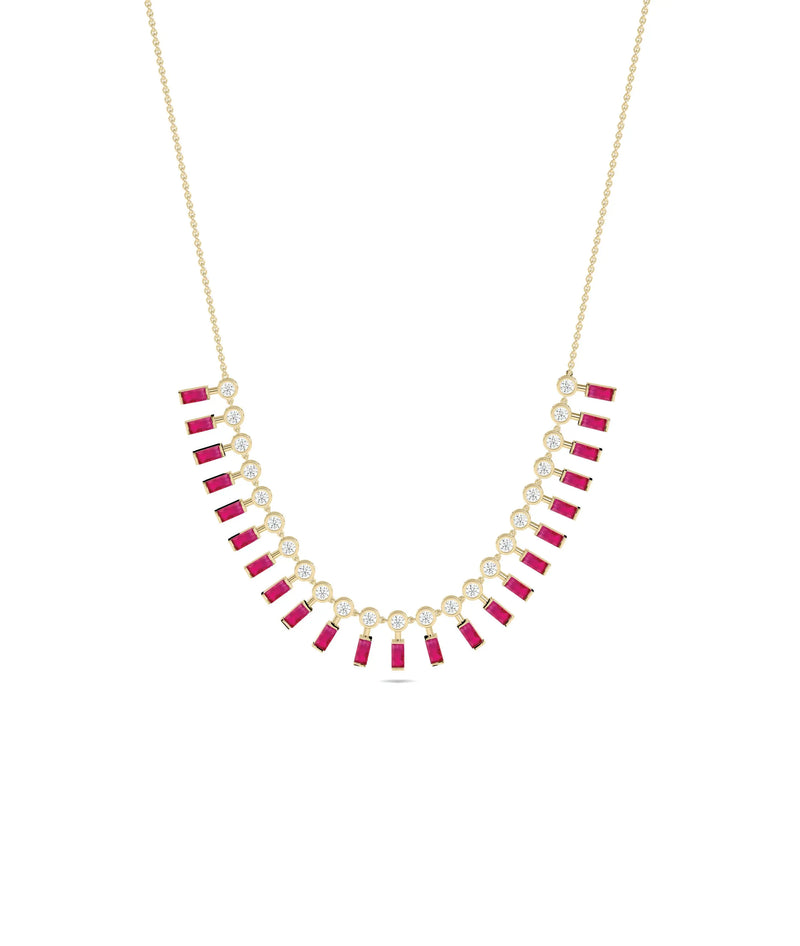 Birthstone and Diamond Layered Necklace - 79e | Everyday 14K Gold Jewelry