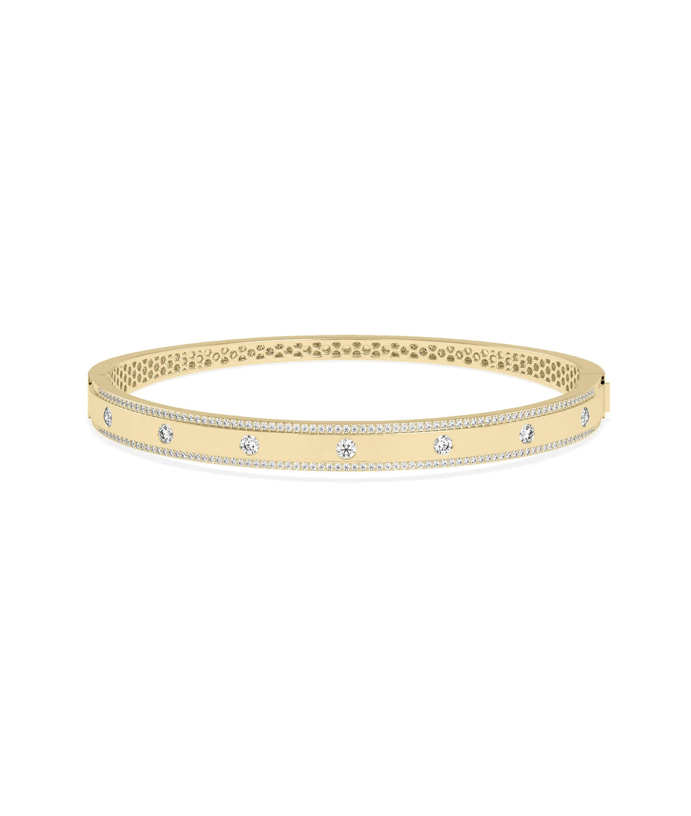 Birthstone and Diamond Bangle - 79e | Everyday 14K Gold Jewelry
