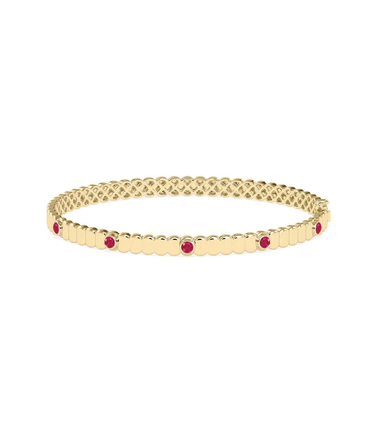 Birthstone Fluted Bangle - 79e | Everyday 14K Gold Jewelry