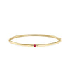 Birthstone Solitaire Bangle - 79e | Everyday 14K Gold Jewelry