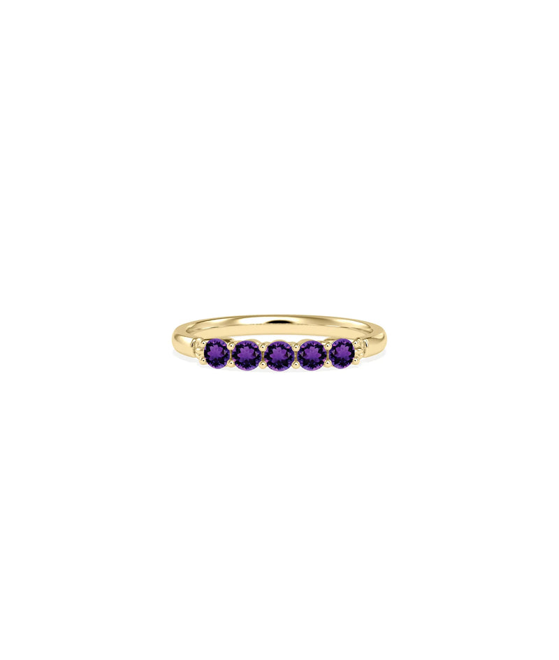 5 Stone Birthstone Ring - 79e | Everyday 14K Gold Jewelry