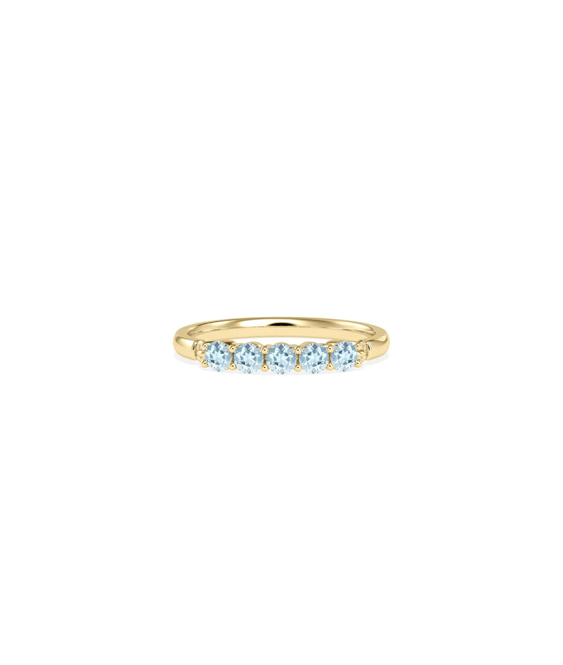 5 Stone Birthstone Ring - 79e | Everyday 14K Gold Jewelry