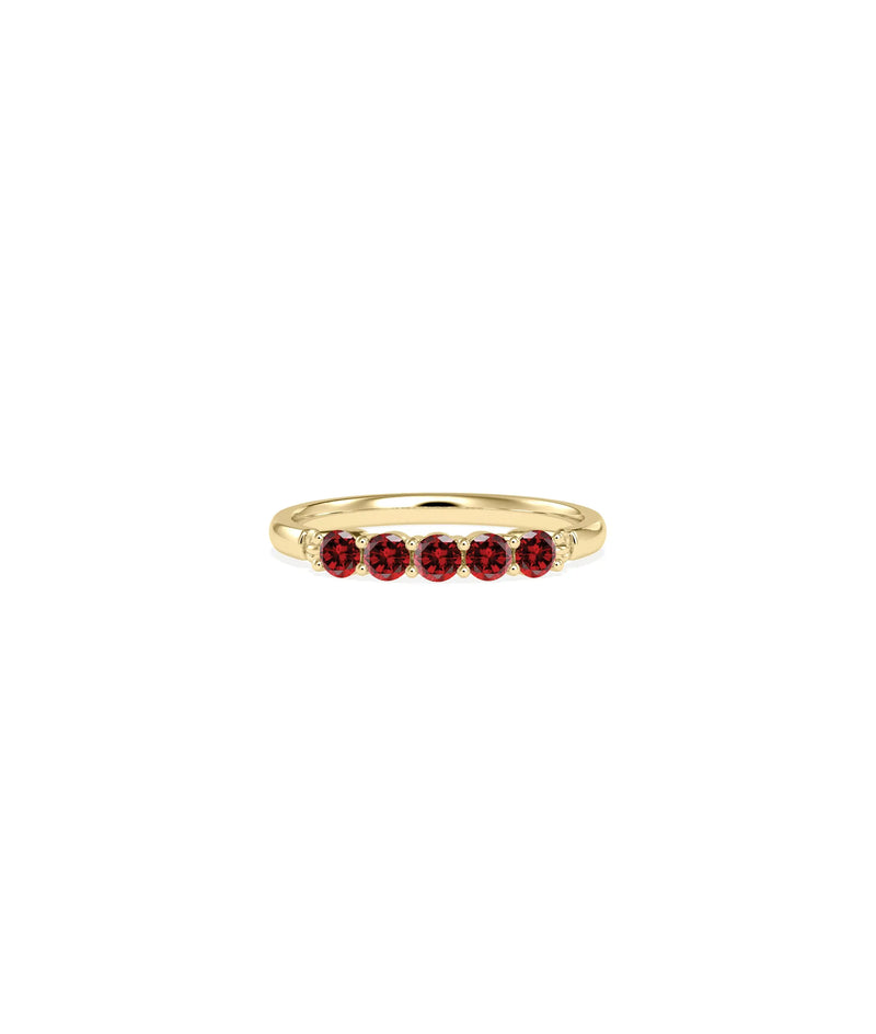 5 Stone Birthstone Ring - 79e | Everyday 14K Gold Jewelry