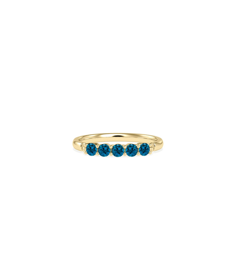 5 Stone Birthstone Ring - 79e | Everyday 14K Gold Jewelry