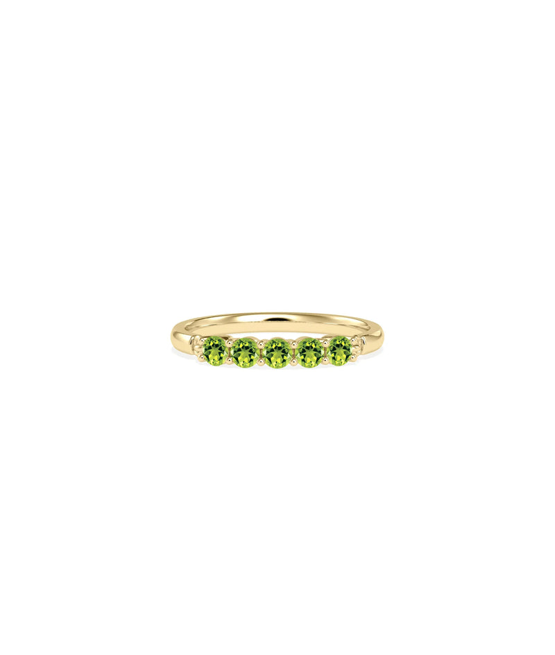 5 Stone Birthstone Ring - 79e | Everyday 14K Gold Jewelry