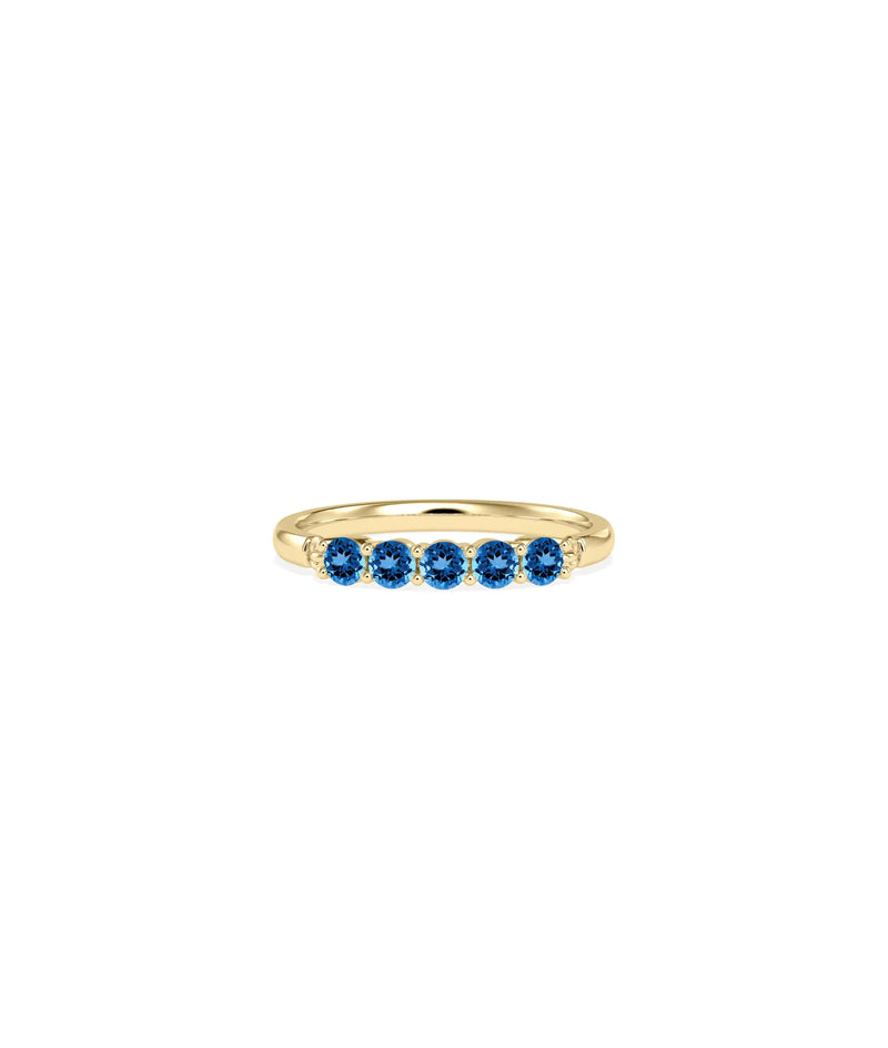 5 Stone Birthstone Ring - 79e | Everyday 14K Gold Jewelry