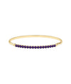 Movable Straight Line Birthstone Bangle - 79e | Everyday 14K Gold Jewelry