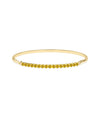 Movable Straight Line Birthstone Bangle - 79e | Everyday 14K Gold Jewelry