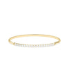 Movable Straight Line Birthstone Bangle - 79e | Everyday 14K Gold Jewelry