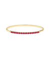 Movable Straight Line Birthstone Bangle - 79e | Everyday 14K Gold Jewelry