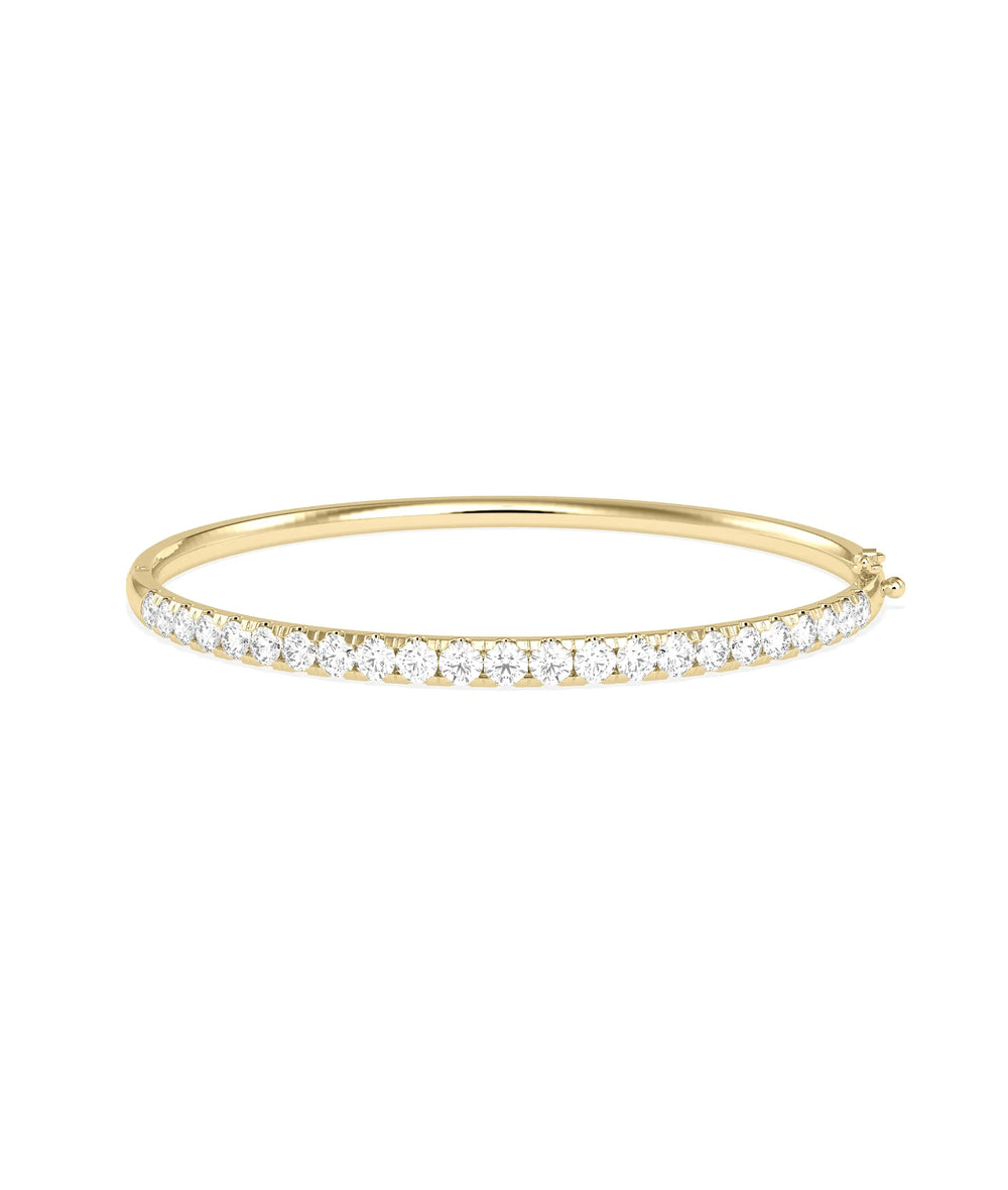 Straight Line Graduating Birthstone Bangle - 79e | Everyday 14K Gold Jewelry