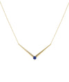 Chevron Birthstone Solitaire Necklace - 79e | Everyday 14K Gold Jewelry