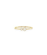 2 Stone Birthstone and Diamond Ring - 79e | Everyday 14K Gold Jewelry