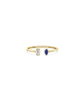 Mixed Cut Open Ring