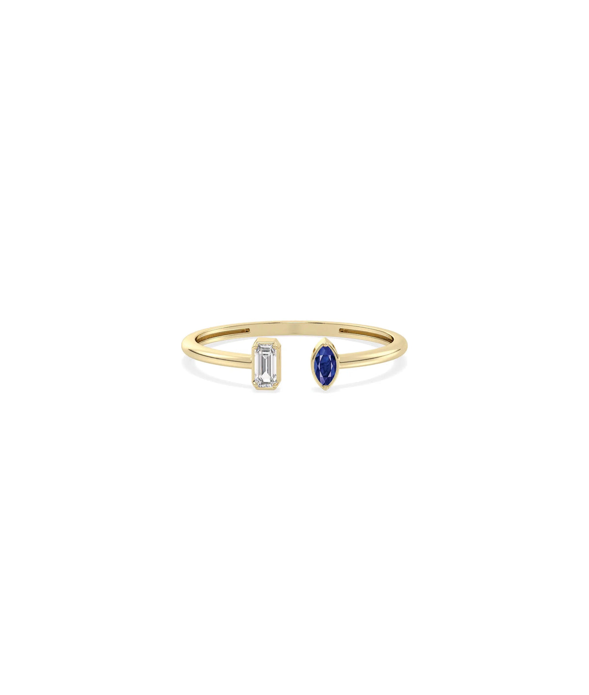 2 Stone Birthstone and Diamond Ring - 79e | Everyday 14K Gold Jewelry