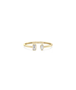 2 Stone Birthstone and Diamond Ring - 79e | Everyday 14K Gold Jewelry