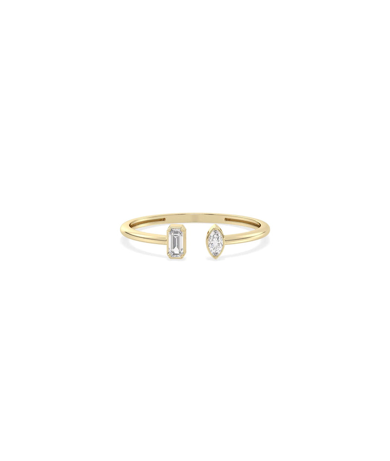 2 Stone Birthstone and Diamond Ring - 79e | Everyday 14K Gold Jewelry