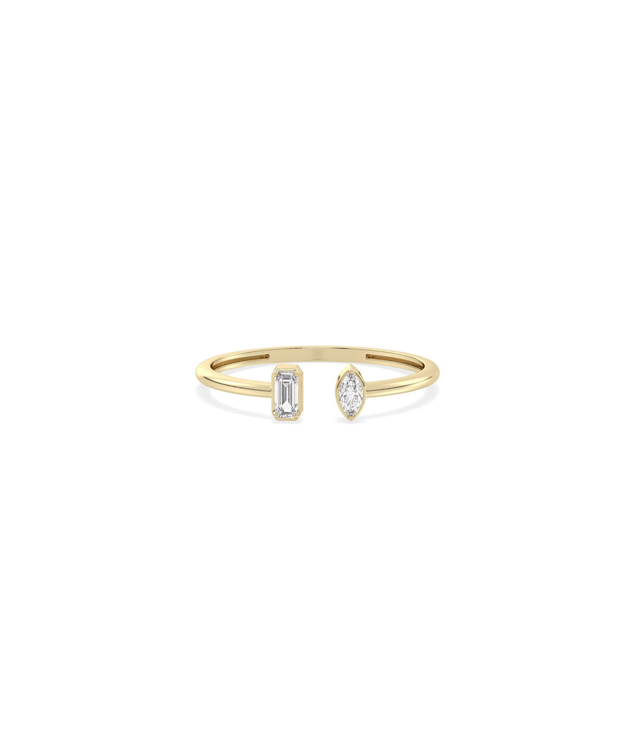 2 Stone Birthstone and Diamond Ring - 79e | Everyday 14K Gold Jewelry