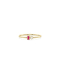 Two-Stone Birthstone & Diamond Ring
