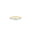 Birthstone Cluster and Diamond Band Ring - 79e | Everyday 14K Gold Jewelry