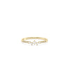 Birthstone Cluster and Diamond Band Ring - 79e | Everyday 14K Gold Jewelry