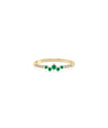 Birthstone Cluster and Diamond Band Ring - 79e | Everyday 14K Gold Jewelry