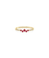 Birthstone Cluster and Diamond Band Ring - 79e | Everyday 14K Gold Jewelry