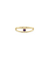 Birthstone Bezel Set Split Shank Ring - 79e | Everyday 14K Gold Jewelry
