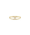 Birthstone Bezel Set Split Shank Ring - 79e | Everyday 14K Gold Jewelry