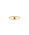 Birthstone Bezel Set Split Shank Ring - 79e | Everyday 14K Gold Jewelry