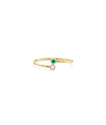 2 Stone Birthstone and Diamond Ring - 79e | Everyday 14K Gold Jewelry