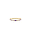 Birthstone Baguette and Diamond Band Ring - 79e | Everyday 14K Gold Jewelry