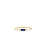 Birthstone Baguette and Diamond Ring - 79e | Everyday 14K Gold Jewelry