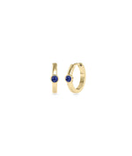 Birthstone Bezel Hoop Earring - 79e | Everyday 14K Gold Jewelry