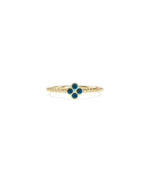 Birthstone Clover Beaded Band Ring - 79e | Everyday 14K Gold Jewelry