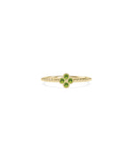 Birthstone Clover Beaded Band Ring - 79e | Everyday 14K Gold Jewelry