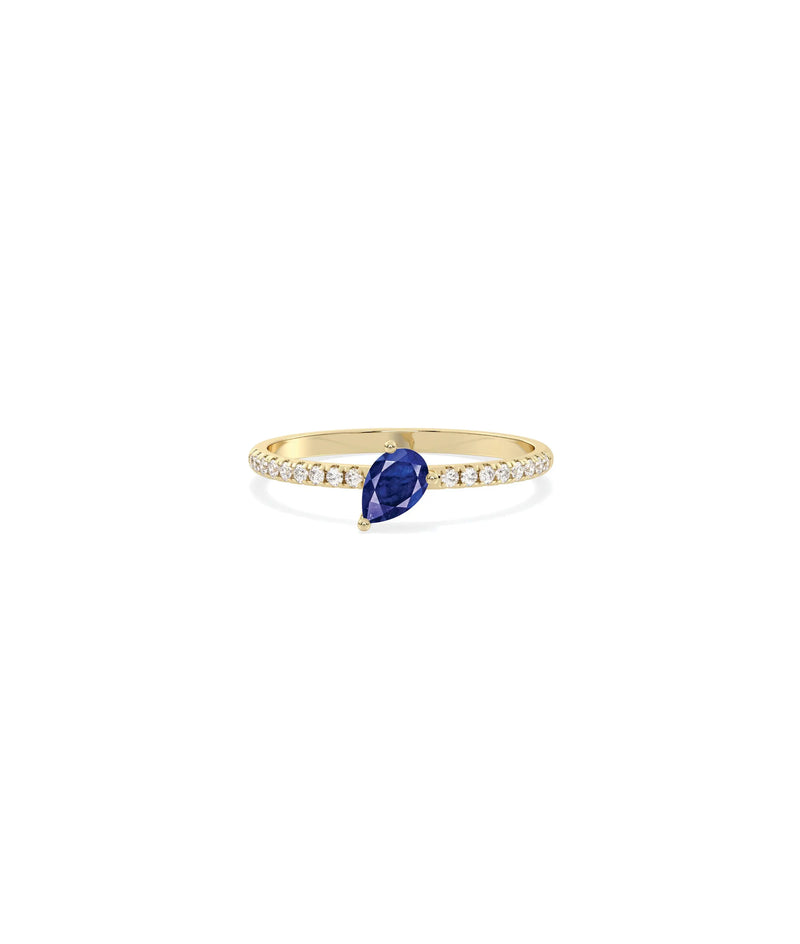 Birthstone and Diamond Band Ring - 79e | Everyday 14K Gold Jewelry
