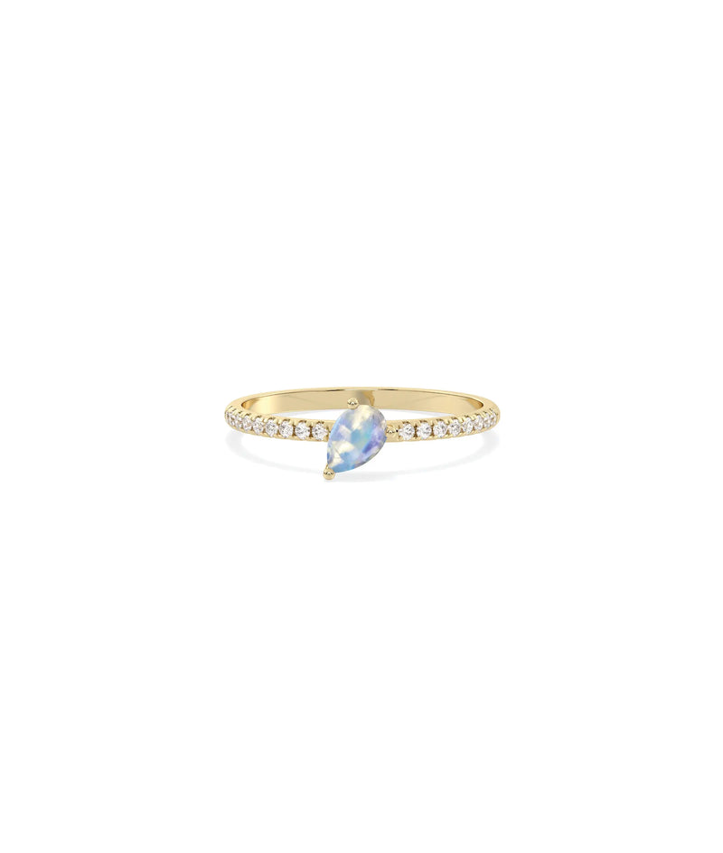 Birthstone and Diamond Band Ring - 79e | Everyday 14K Gold Jewelry