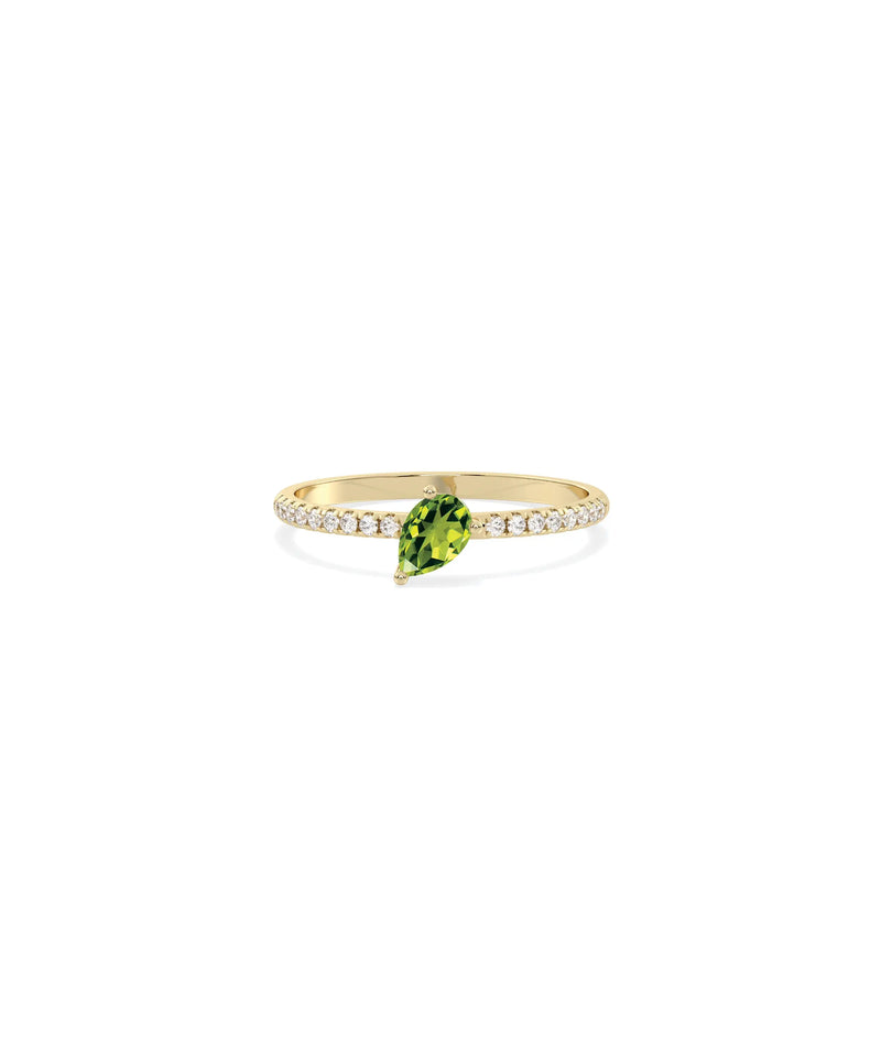 Birthstone and Diamond Band Ring - 79e | Everyday 14K Gold Jewelry