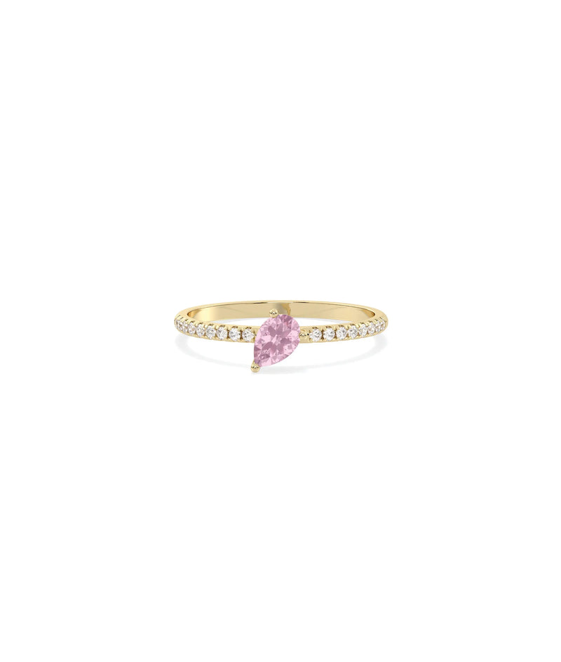 Birthstone and Diamond Band Ring - 79e | Everyday 14K Gold Jewelry