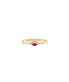 Birthstone and Diamond Evil Eye Ring | Everyday Jewelry - 79e | Everyday 14K Gold Jewelry