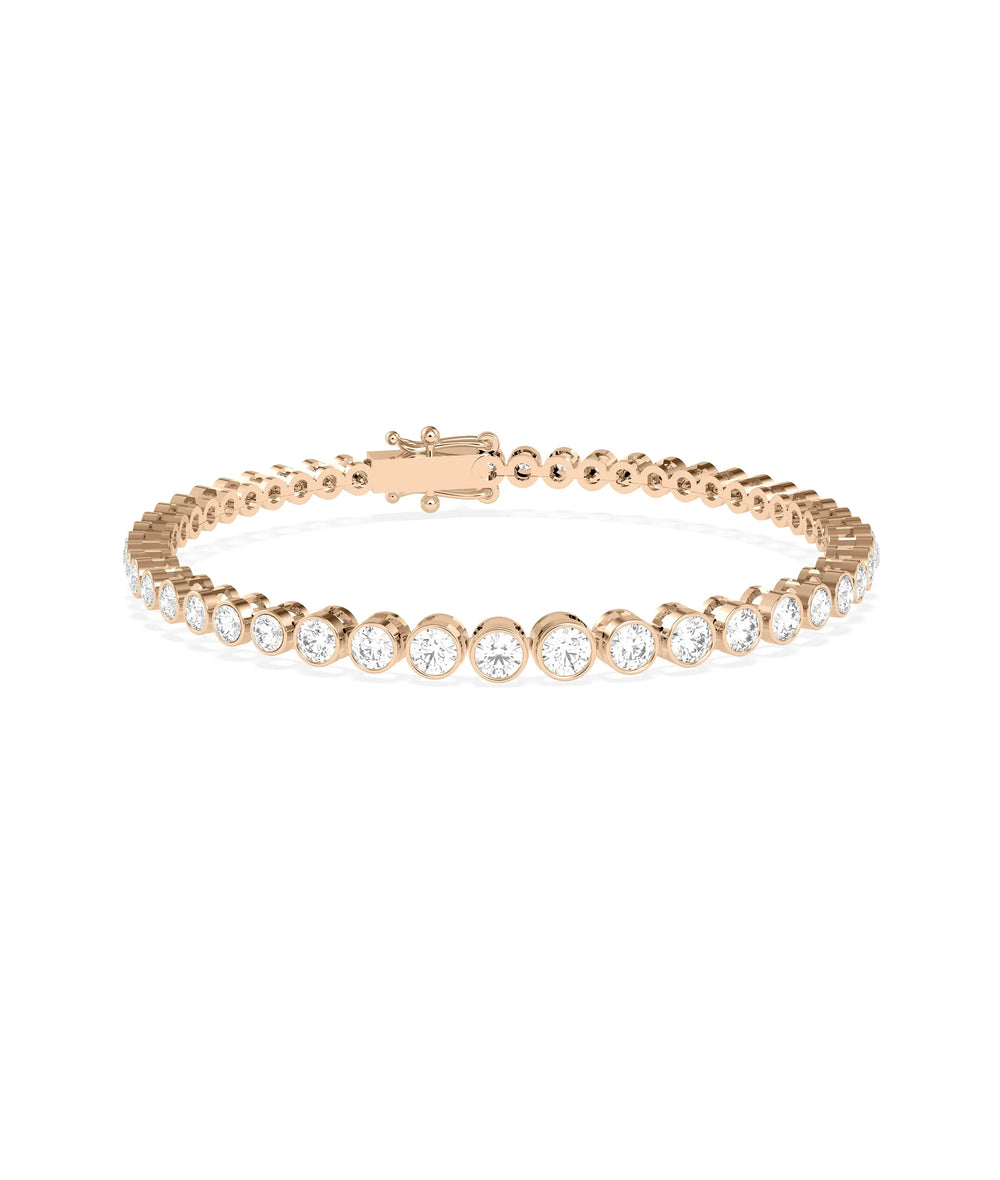 Diamond Bezel Set Tennis Bracelet - 79e | Everyday 14K Gold Jewelry