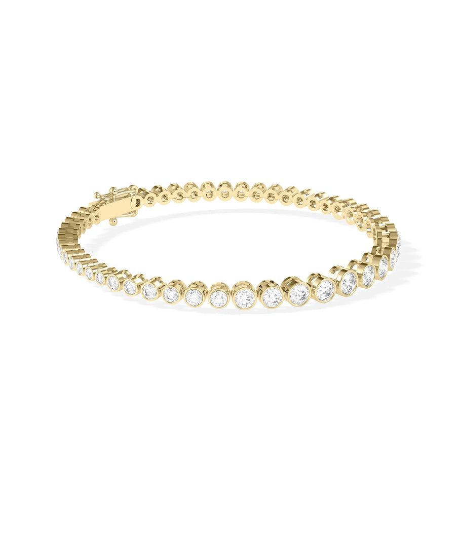 Diamond Bezel Set Tennis Bracelet - 79e | Everyday 14K Gold Jewelry