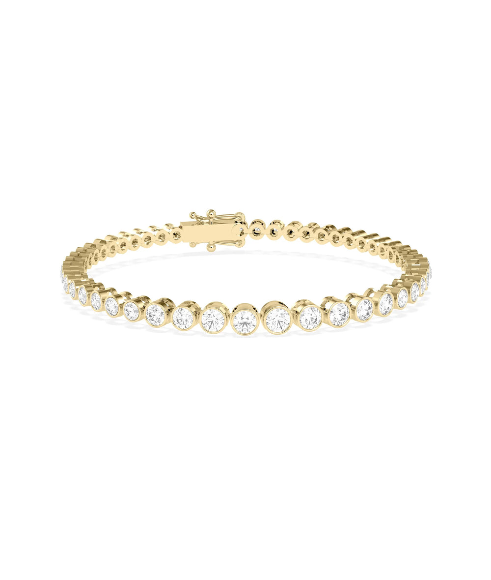 Diamond Bezel Set Tennis Bracelet - 79e | Everyday 14K Gold Jewelry