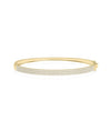 3 Row Flat Diamond Pave Bangle - 79e | Everyday 14K Gold Jewelry