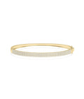 Three-Row Flat Pave Diamond Bangle
